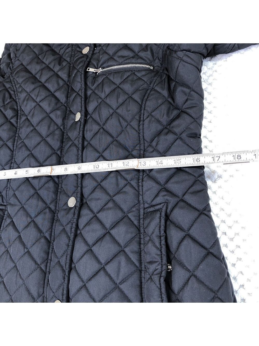 Size XS Tommy Hilfiger Women’s Quilted Puffer Jacket Lined Removable Hood CN - Picture 11 of 16